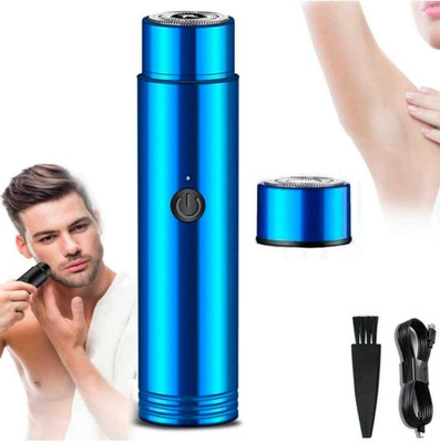 FeiHong Rechargeable Shaver/ Beard Trimmer 40 min  Runtime 1 Length Settings(Blue)