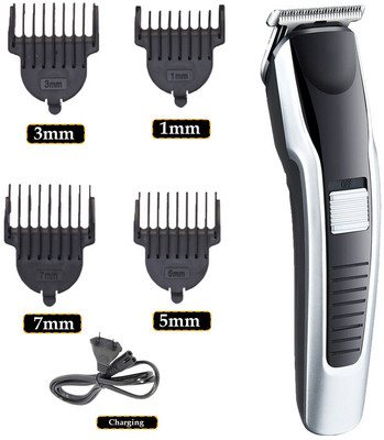MynxeHTC 538 Rechargeable Hair Clipper Cordless Electric Trimmer Hair Cut Machine for Men Fully Waterproof Trimmer 45 min  Runtime 4 Length Settings(Black)