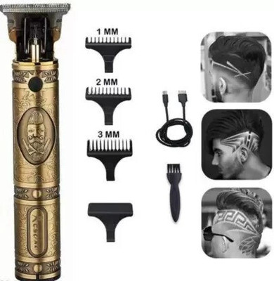 VR Bright Lite PROFESSIONAL HAIR SALOON TRIMER PACK OF 1 Trimmer 4 Length Setting Trimmer 90 min  Runtime 4 Length Settings(Gold)