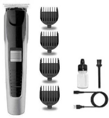 Baleds 538 Rechargeable-Professional Trending Hair ClippeR Trimmer 4 Trimmer 60 min  Runtime 4 Length Settings(Silver, Black)