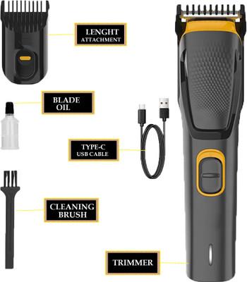 MynxeHTC 509 Trimmer,45 min Runtime 4 Length_Settings Trimmer 45 min Runtime 4 Length Settings(Black, Yellow)
