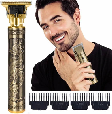 NEXONIC VINTAGET9 Professional Rechargeable Electric Metal Body Trimmer 60min Runtime Fully Waterproof Trimmer 60 min  Runtime 4 Length Settings(Gold)