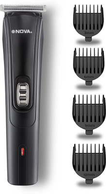 NOVA NHT 1039 USB Trimmer 45 min  Runtime 4 Length Settings(Black)