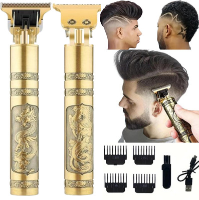 Rawnrich Hair Beard Trimmer For Men Fully Waterproof for Nose, Ear, Beard, Body, Trimming Trimmer 60 min  Runtime 4 Length Settings(Gold)