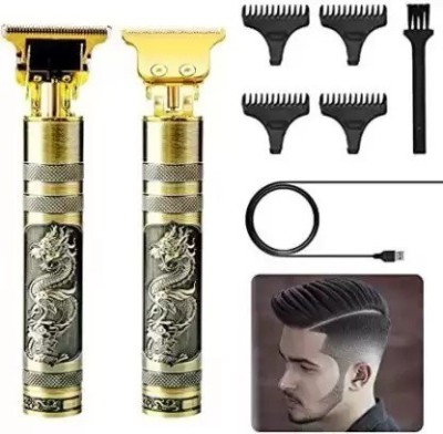 UDTA BHARAT Professional T99 Rechargeable Cordless TBlade Beard Trimmer Grooming Kit U12 Trimmer 120 min  Runtime 4 Length Settings(Gold)