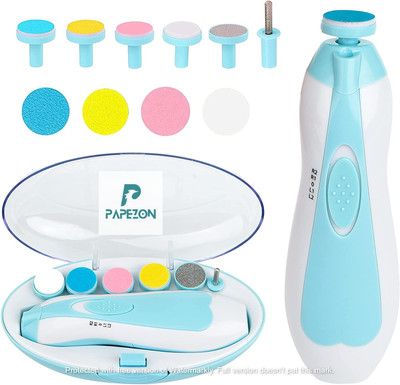 Papezon Clippers Kit File for Kids Safe Electric Baby Nail Trimmer Trimmer 70 min  Runtime 5 Length Settings(Blue)