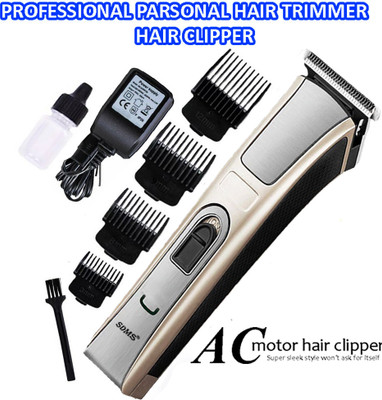SDMS Men Professional Waterproof Powerful Corded Beard Mustache Clipper Trimmer 60 min  Runtime 4 Length Settings(Grey)