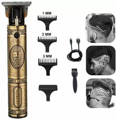 Kabeer enterprises Professional MaxtopT99 Rechargeable Cordless Electric Blade Beard Trimmer KE17 Trimmer 120 min  Runtime 4 Length Settings(Gold)