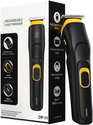 BladeX 509 Smart Beard and Hair Trimmer for Men with Self-Sharpening blades Trimmer 45 min  Runtime 4 Length Settings(Black, Yellow)