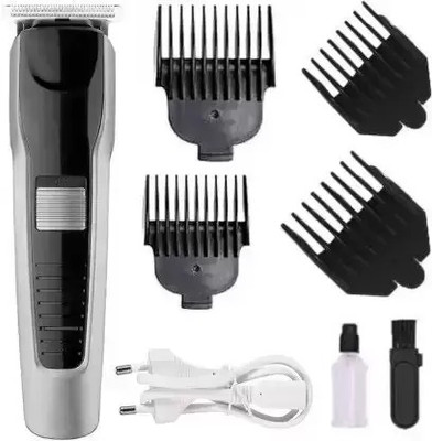 Zeno volt 538 Hair Trimmer Blade Grooming Kit with Dual Protection Technology, Charcoal Trimmer 120 min  Runtime 4 Length Settings(Black, Grey)
