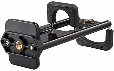 Stela Heavy Universal 1/4'' Thread Tripod Mount Holder Clip Stand Bracket Extendable Phone Tablet Holder for iPad2/3/4/Air Tablets Phone Clamp Adapter Monopod, Tripod(Black, Supports Up to 100 g)