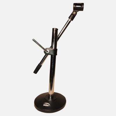WON Table/Floor Microphone instrument 24 Inch Stand Black Round Base FULLY IRON Monopod(Black, Supports Up to 18000 g)