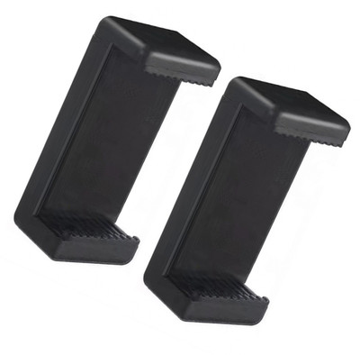 WRADER PACK OF 2 Tripod Mobile Mount Adapter Tripod Clip Holder for Mobiles Tripod Bracket, Tripod Clamp, Tripod, Tripod Kit, Monopod, Monopod Kit(Black, Supports Up to 200 g)