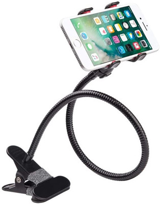 Wanzhow Metal Lazy Stand Bracket Phone Stand Flexible Bed Desktop Bracket Mount Stand Tripod Bracket(Black, Supports Up to 400 g)