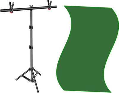Vistook 6x9FT Dark Green Decoration Curtain T-Shape Stand Photo Studio With Croma Screen Reflector