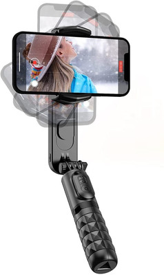 ASTOUND 360° Handheld Gimbal Wireless Bluetooth Led Selfie Stick Tripod Kit(Black, Supports Up to 500 g)