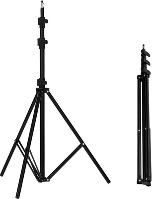 Winsumm 9 Feet Portable Aluminum Alloy Light Stand for Light,Reflector,Flash Units Tripod Kit(Black, Supports Up to 3000 g)