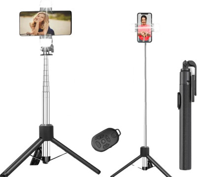 Ruskin Y17 Selfie Stick Tripod Dual Flash Tripod X16 Tripod Kit(Black, Supports Up to 1500 g)