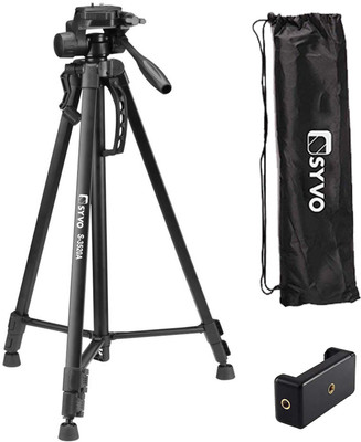 Syvo S-3520A (60-Inch) (152.4cm) Aluminium Tripod Tripod Kit, Tripod(Black, Supports Up to 5000 g)