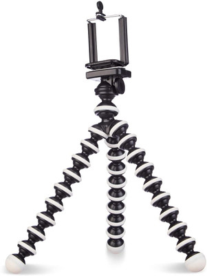 USPOT Flexible Gorilla Mini Tripod Stand with Phone Holder for DSLR Action Camera Tripod, Monopod Kit, Tripod Kit(Black, Supports Up to 800 g)