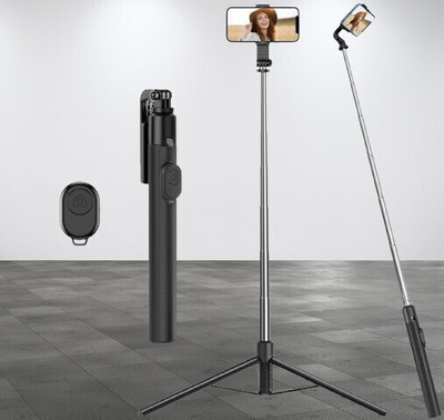 kaku Y17 Selfie Stick Tripod Stand for Photography Extendable Tripod 170cm Long Tripod Kit(Black, Supports Up to 1000 g)