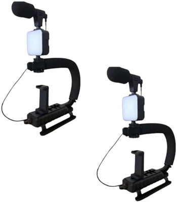 TechKing Buy ONE GET ONE AY-49U U Shaped Video Making Handheld Stabilizer Kit Camera Tripod Kit(Black, Supports Up to 250 g)