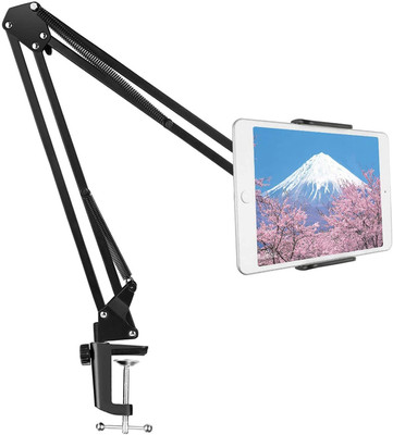 MILLETS Overhead Tripod Mobile Tablet Stand for Table Bed | Aluminum gooseneck Tripod(Black, Supports Up to 900 g)