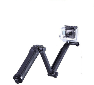 MOOZMOB Mini Camera Tripod Stand Mount Mini Video Camera Stand Mount for Action Camera Tripod(Black, Supports Up to 1800 g)