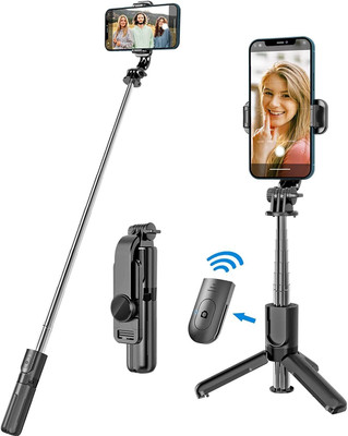 Infinite Digital Selfie Stick with Tripod Stand, Bluetooth Extendable Tripod for Mobile Phone_C12 Tripod(BLACK,WHITE,PINK, Supports Up to 506 g)