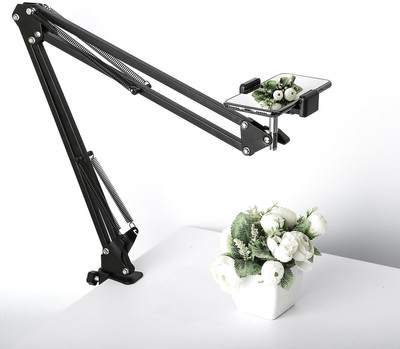 Wanzhow Professional Overhead Video Recording Stand Bracket for Both Mobiles and Tablets Tripod, Tripod Clamp, Tripod Bracket, Monopod, Tripod Ball Head(Black, Supports Up to 1200 g)