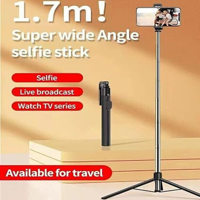 Pharaoh Y17 Selfie Stick Tripod Bluetooth Selfie Stick(Multicolor, Remote Included)