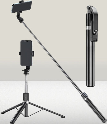 Ruskin Tripod Y17 Bluetooth Remote long Selfie stick tripod 170 cm long Tripod(Black, Supports Up to 1000 g)