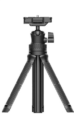 Yantralay Extendable Table top Tripod Selfie Stick with 2 in 1 Phone Mount, Vlogging Tripod(Black, Supports Up to 1500 g)