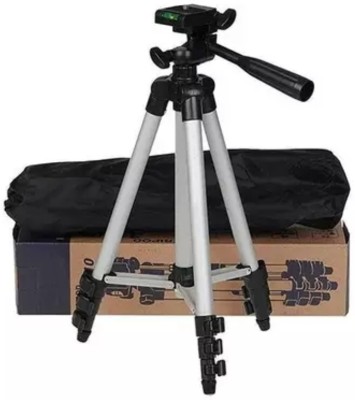 Himanshu Electronics 3110 Mobile and Camera Tripod Universal Portable & Foldable Professional Stand Tripod(Silver, Supports Up to 3000 g)