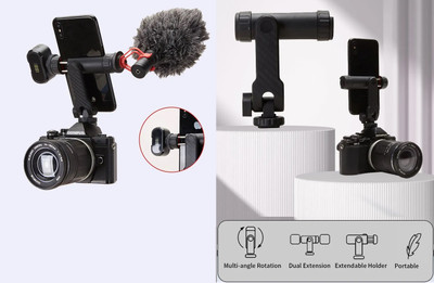 FKU Mobile Phone Holder, Smartphone Holder Mount Tripod(Black, Supports Up to 800 g)