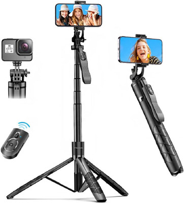 Tryonce Capture Every Moment Multi-Function 360° Rotating Selfie Stick with Tripod Stand Tripod(Black, Supports Up to 1500 g)