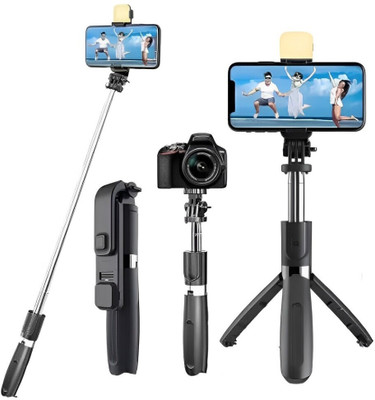 Sunshyne Fill Light-Rotating Phone Holder Tripod Tripod(Black, Supports Up to 500 g)