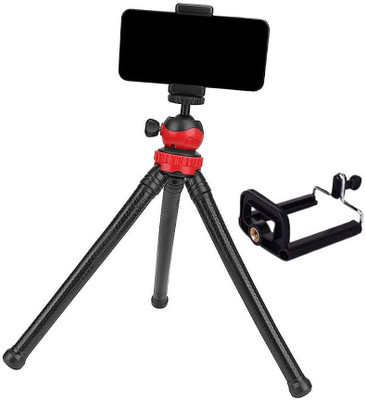 RECTITUDE Multi use Tripod, Mini Flexible Tripod with Universal Clip, 1/4'' Screw Tripod(Black, Supports Up to 1000 g)