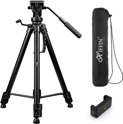 Hiffin HF 880 (65 Inch) Aluminum Light Weight Tripod | with Fluid Video Head | for DSLR & Video Cameras| Maximum Operating Height: 5.45 Feet | Maximum Load Upto: 15 kgs Tripod(Black, Supports Up to 1500 g) Hiffin HF 880 (65 Inch) Aluminum Light Weight Tripod | with Fluid Video Head | for DSLR & Video Cameras| Maximum Operating Height: 5.45 Feet | Maximum Load Upto: 15 kgs Tripod(Black, Supports Up to 1500 g)