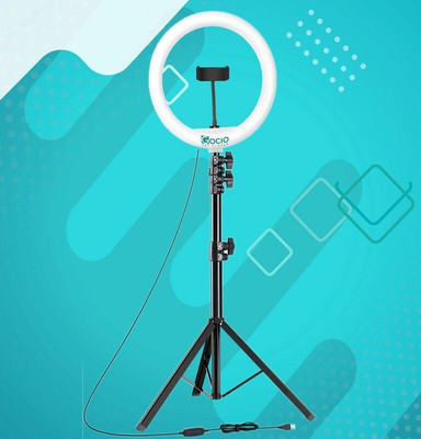 Paradox 10inch Superb LED Ring Light with 7feet Tripod Stand, Video Shooting, reels P9 Tripod, Tripod Kit(Black, Supports Up to 2000 g)