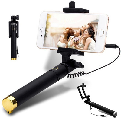BUFONA Cable Selfie Stick(Black)