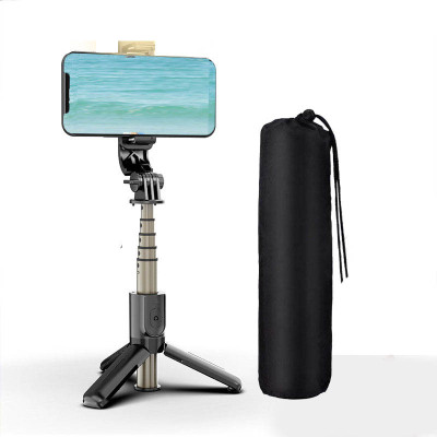 BUFONA Smart Selfie Phone Holder Camera Flash Brackets R1 Phone Selfie Stand Holder+Bag Tripod, Tripod Kit, Monopod(Black, Supports Up to 500 g)