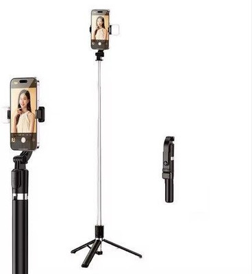 Pharaoh R1SL Wireless Remote Selfie Stick with Tripod for Group Photos and Vlogging Tripod, Monopod Kit, Tripod Kit(Black, Supports Up to 1500 g)