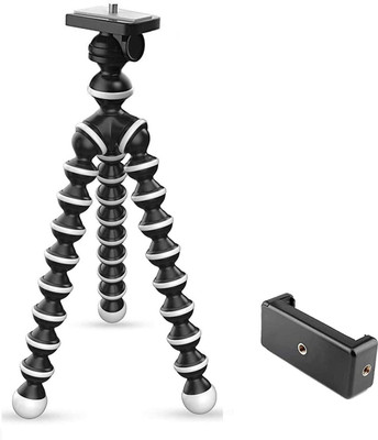 Winsumm Heavy Duty Gorilla Tripod/Mini Tripod 13 inch for Mobile Phone with Holder Tripod(Black, White, Supports Up to 3000 g)