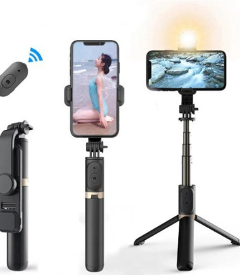Clairbell UEK_492D_R1S Selfie stick tripod|| with wireless bluetooth remote Tripod(Black, Supports Up to 1500 g)