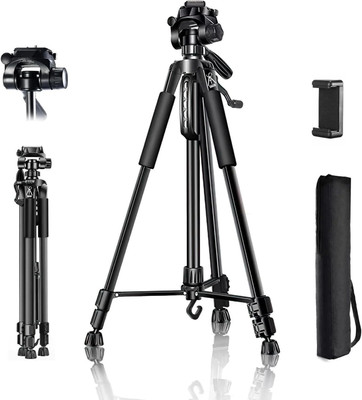 Hold up Tripod Camera Stand with 360° Rotatable Detachable Head Universal Phone Mount Tripod(Black, Supports Up to 400 g)