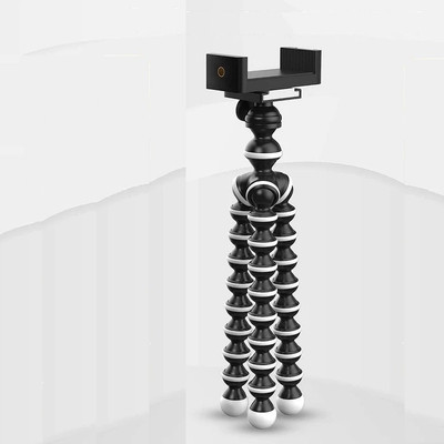 RECTITUDE Gorilla Mini TriPod with Phone Holder & Adjustable Pan Head for phone Camera Tripod(White/Black, Supports Up to 1000 g)