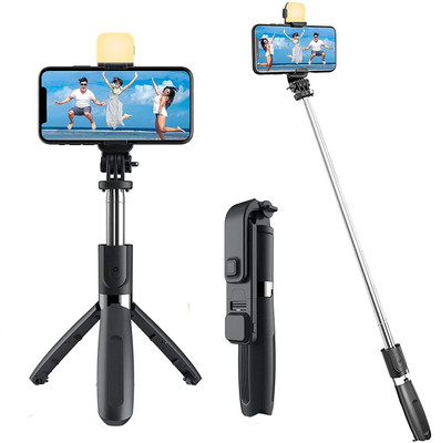 Techobucks Bluetooth Selfie Stick(Black, Remote Included)