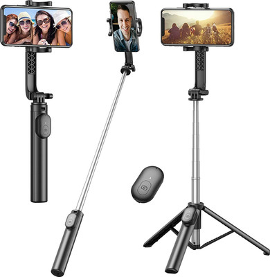 Infinite Digital Selfie Stick with Tripod Stand, Bluetooth Extendable Tripod for Mobile Phone_C11 Tripod(BLACK,WHITE,PINK, Supports Up to 506 g)