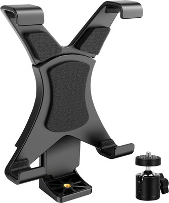 USPOT Combo Tripod Mount with 360° Rotatable Ball Head Universal Tablet Clamp Holder Tripod(Black, Supports Up to 1500 g)